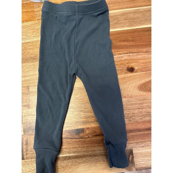 Set of 2 Pairs of ribbed joggers by Little Bipsy Size 12-18 months black gray - Picture 3 of 5